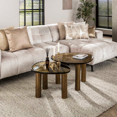 Salontafel Eclipse L - 70x59x45 cm - Antiek Goud