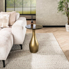Bijzettafel Eclipse Druppel M - 40x40x60 cm - Antiek Goud