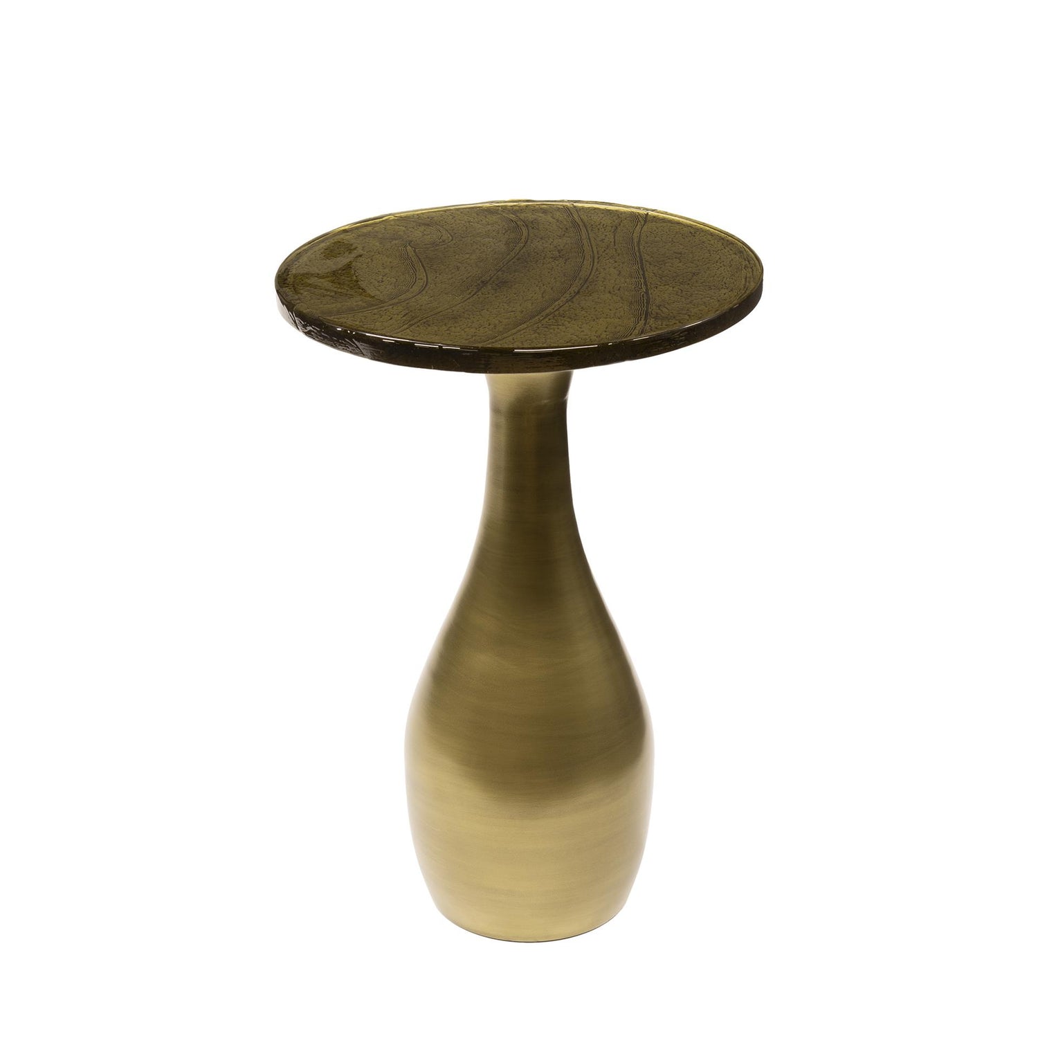 Bijzettafel Eclipse Druppel M - 40x40x60 cm - Antiek Goud
