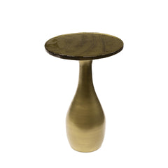 Bijzettafel Eclipse Druppel M - 40x40x60 cm - Antiek Goud