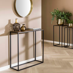 Haltafel Iron Metallic - 75x25x75 cm - Brons Antiek