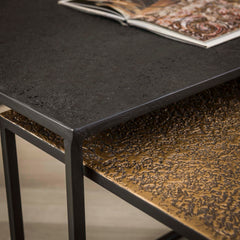 Salontafel Rechthoek - Set van 2 - 90x60x40 cm - Grijs - Iron Metallic
