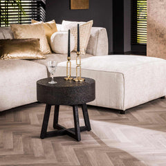 Salontafel D50 Bulky Ferro - 50x50x46 cm - Ferro Metallic