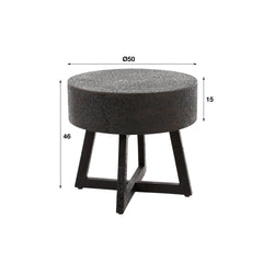 Salontafel D50 Bulky Ferro - 50x50x46 cm - Ferro Metallic
