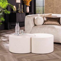 Salontafel Stone Moonset - Set van 2 - 60x60x35 cm - Marmer - Composiet