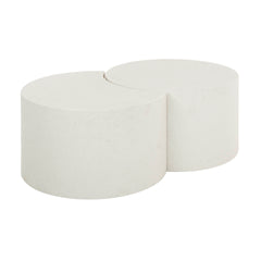 Salontafel Stone Moonset - Set van 2 - 60x60x35 cm - Marmer - Composiet