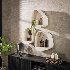 Wandschap Stone Driehoek - 42x21x44 cm - Marmer - Composiet