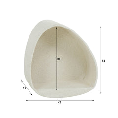 Wandschap Stone Driehoek - 42x21x44 cm - Marmer - Composiet