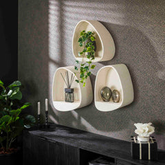 Wandschap Stone Breed - 44x21x49 cm - Marmer Composiet
