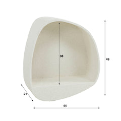 Wandschap Stone Breed - 44x21x49 cm - Marmer Composiet