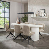 Eettafel Arch Stone - 215x90x77 cm - Marmer Composiet