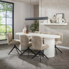 Eettafel Arch Stone - 215x90x77 cm - Marmer Composiet