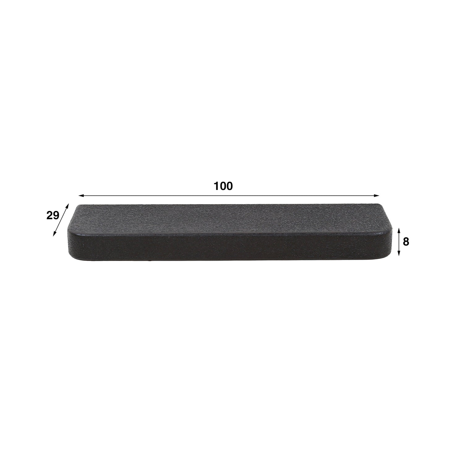Wandplank 100cm Metallic - 100x29x8 cm - Grijs