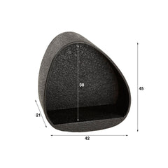 Wandschap Metallic Driehoek - 42x21x45 cm - Grijs