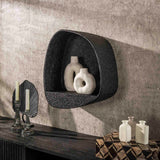 Wandschap Metallic Breed - 44x21x48 cm - Grijs