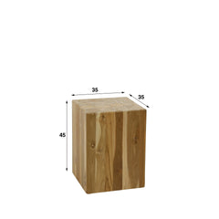 Bloemenzuil Bole 45 cm - 35x35x45 cm - Teakhout