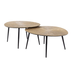 Salontafel Organisch Ray Metal - Set van 2 - 77x60x43 cm - Brons - Ray Metal