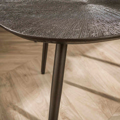 Salontafel Brown Ray Metal Leaf - Set van 2 - 76x62x41 cm - Donkerbruin Brons