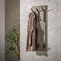 Kapstok Ferro met 6 Haken Hoog - 35x12x100 cm - Antiek - Brons
