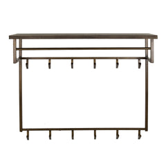 Kapstok Ferro Hoog met 12 Haken - 100x33x80 cm - Brons Antiek