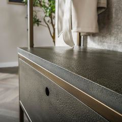 Garderobemeubel Roede Ferro - 70x35x181 cm - Brons Antiek