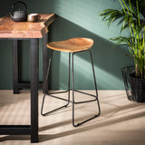 Barstoel Ergo 4 stuks - 42x40x73 cm - Naturel - Acacia