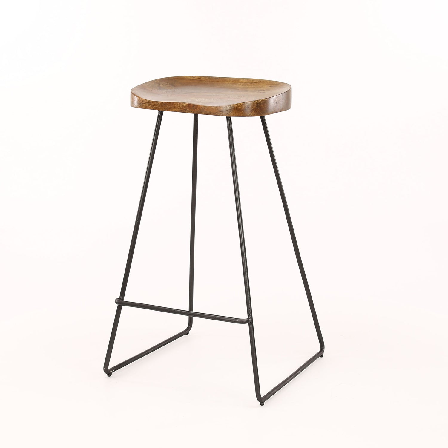 Barstoel houten zitting 4 stuks - 37x29x71 cm - Naturel - Acacia