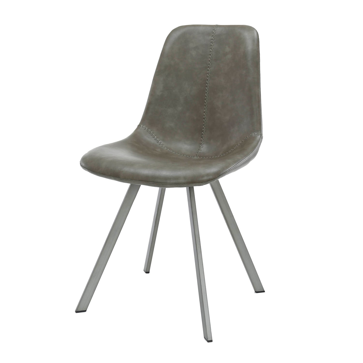 Stoel Zig-Zag met plat frame 4 stuks - 46x58x87 cm - Saddle PU Taupe