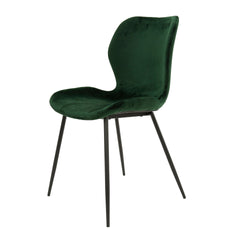 Stoel Ronde Buis 4 stuks - 46x51x84 cm - Groen - Velours