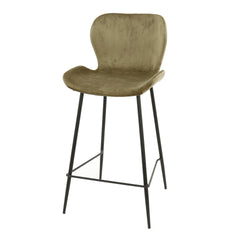 Barstoel Ronde Buis 4 stuks - 47x51x99 cm - Champagne Velours