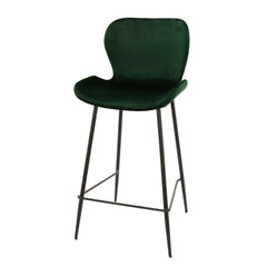 Barstoel Ronde Buis 4 stuks - 47x51x99 cm - Groen - Velours