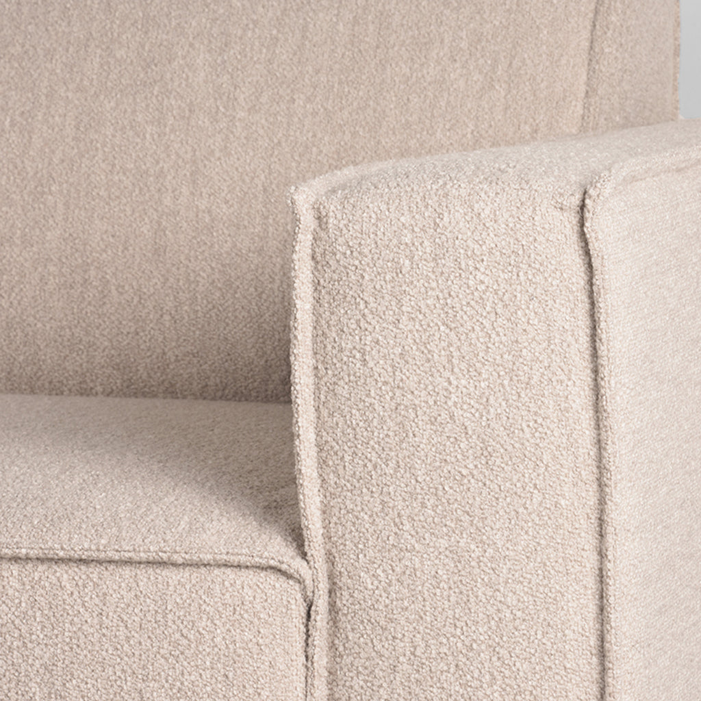 LABEL51 Bank Kay - Naturel - Boucle - Ottomane + 2,5-Zits