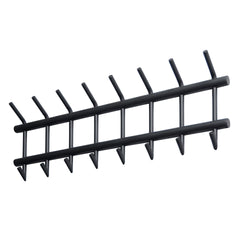 Garderobe met 8 Haken Ronde Buis - 90x10x34 cm - Donkergrijs Mat