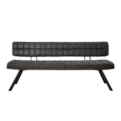 Eetkamerbank 180 cm - 180x54x83 cm - Zwart - Wax PU