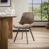 Stoel Swivel 4 stuks - 51x62x87 cm - Rich Champagne
