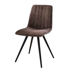 Stoel Velvet Straight Stitch - 4 stuks - 45x53x86 cm - Taupe Velours