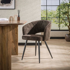Armstoel Salon 2 stuks - 58x56x81 cm - Cargo Bruin - Tissee