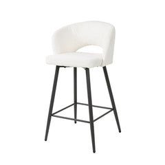 Barstoel Salon 2 stuks - 51x50x94 cm - Wit - Boucle