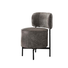 Stoel Cocktail Bouclé Draaibaar 2 stuks - 51x61x82 cm - Grijs