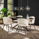 Eettafel Ceramic Ovaal - 180x90x76 cm - Naturel Black - Ceramic