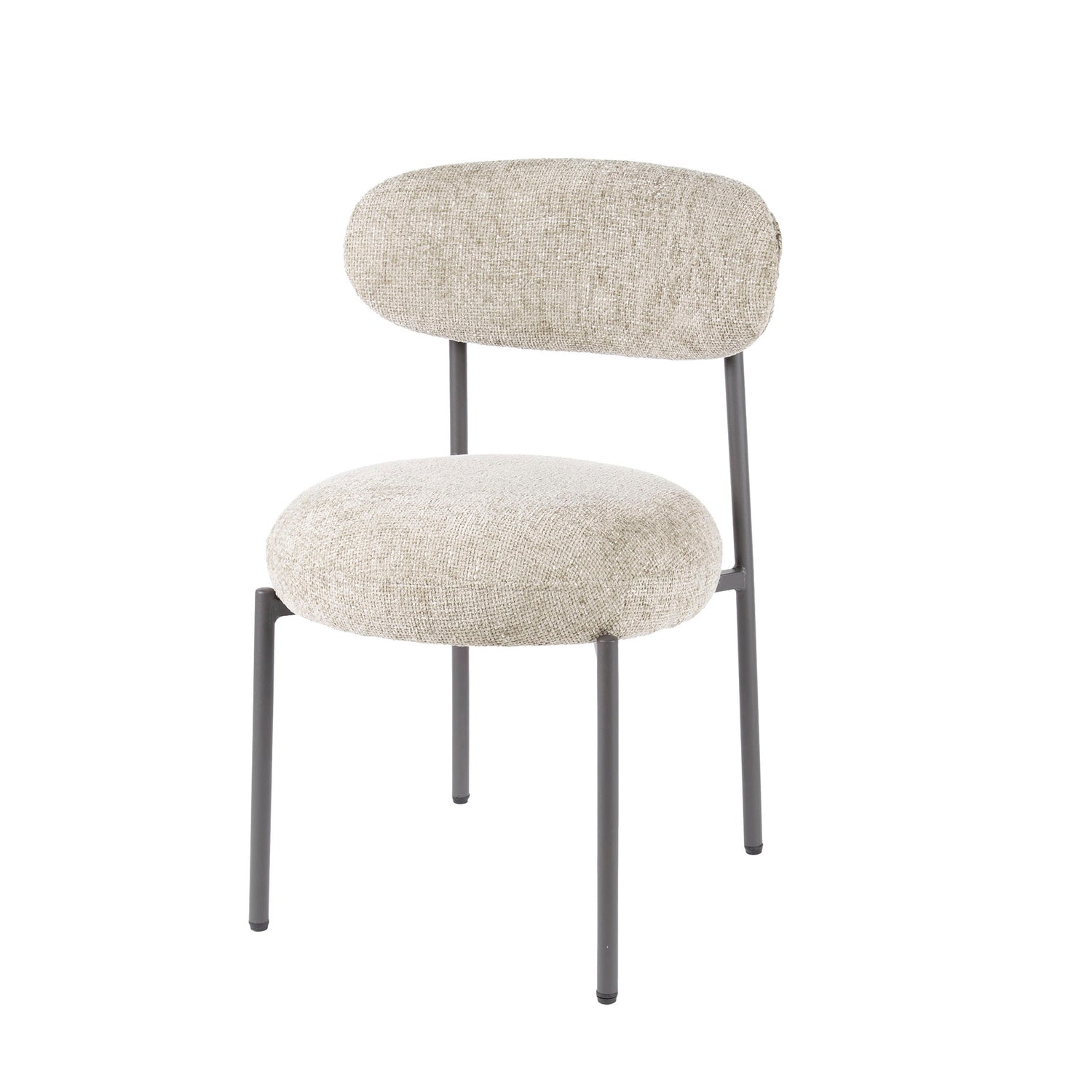 Stoel Round 2 stuks - 52x57x81 cm - Zandkleur - Tissee Cargo