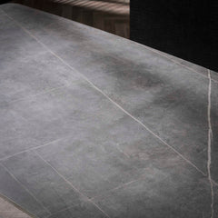 Eettafel Ceramic - 140x80x77 cm - Naturel Lightgrey - Ceramic