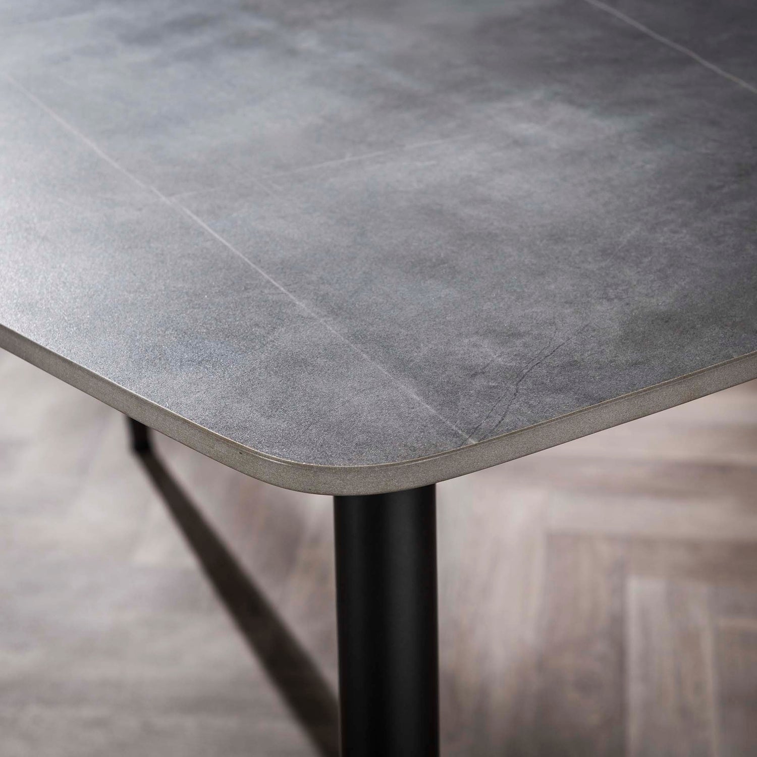 Eettafel Ceramic - 140x80x77 cm - Naturel Lightgrey - Ceramic