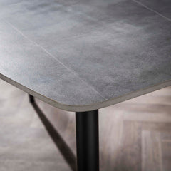 Eettafel Ceramic - 140x80x77 cm - Naturel Lightgrey - Ceramic