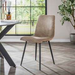 Stoel Rib verpakt 4 stuks - 45x57x87 cm - Rock Zandkleur
