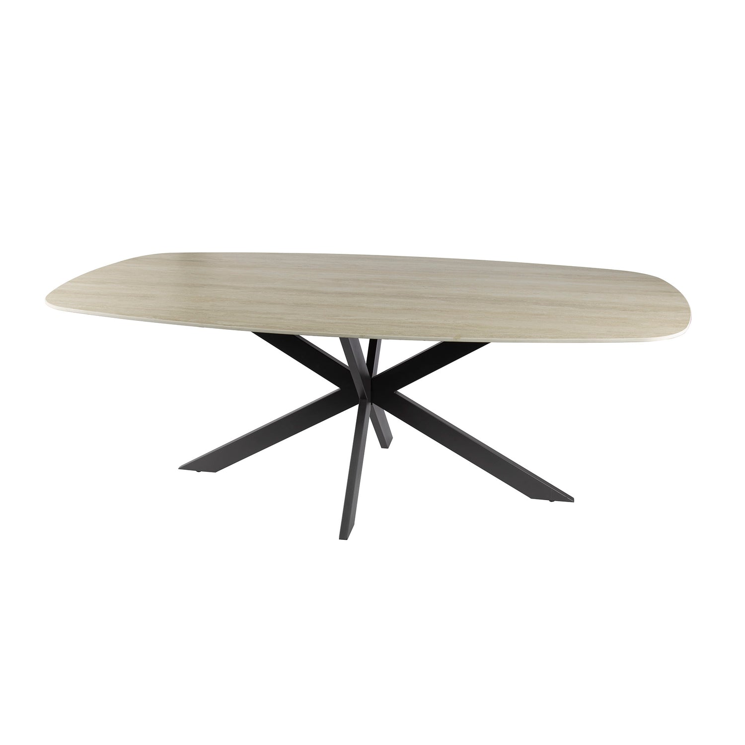 Eettafel Romano Deens Ovaal - 215x105x77 cm - Travertine - 3D Ceramics