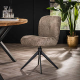 Stoel Comfort draaibaar 2 stuks - 48x60x84 cm - Boucle Taupe