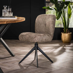 Stoel Comfort draaibaar 2 stuks - 48x60x84 cm - Boucle Taupe