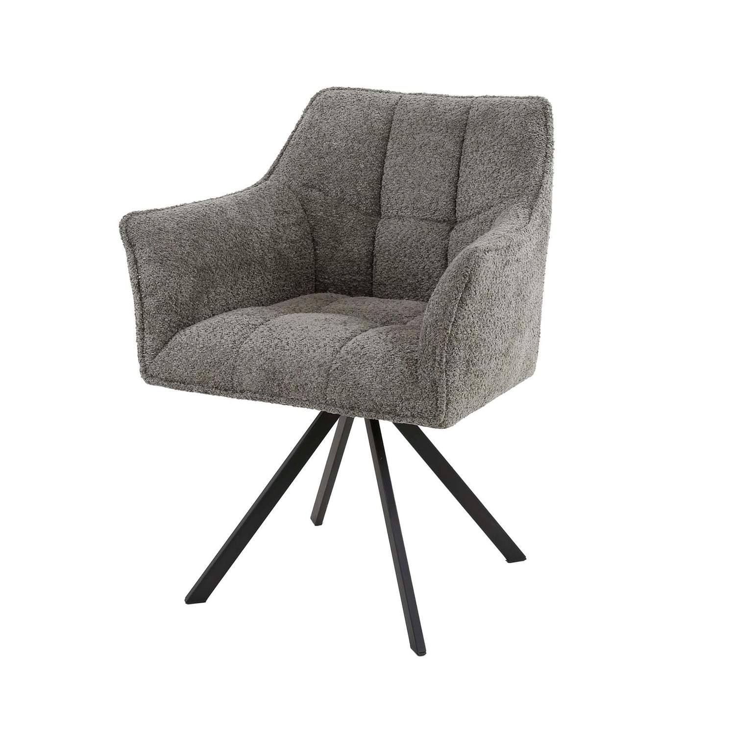 Armstoel Raster Draaibaar 2 stuks - 63x60x81 cm - Boucle Taupe