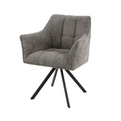 Armstoel Raster Draaibaar 2 stuks - 63x60x81 cm - Boucle Taupe